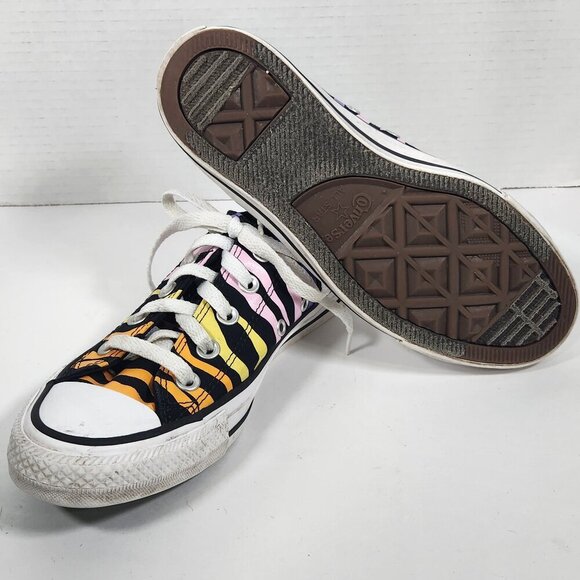 Converse Rainbow Zebra Striped Sneakers Women's 6 - Picture 3 of 4